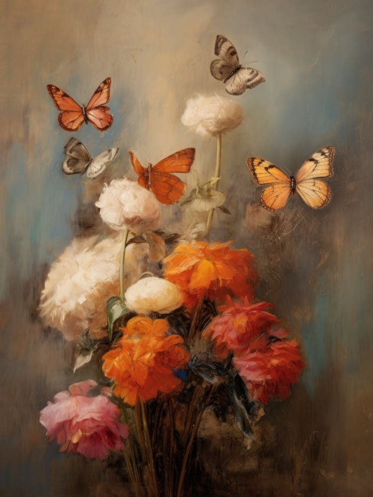 'Fluttering Butterflies' Odilon Redon Inspired