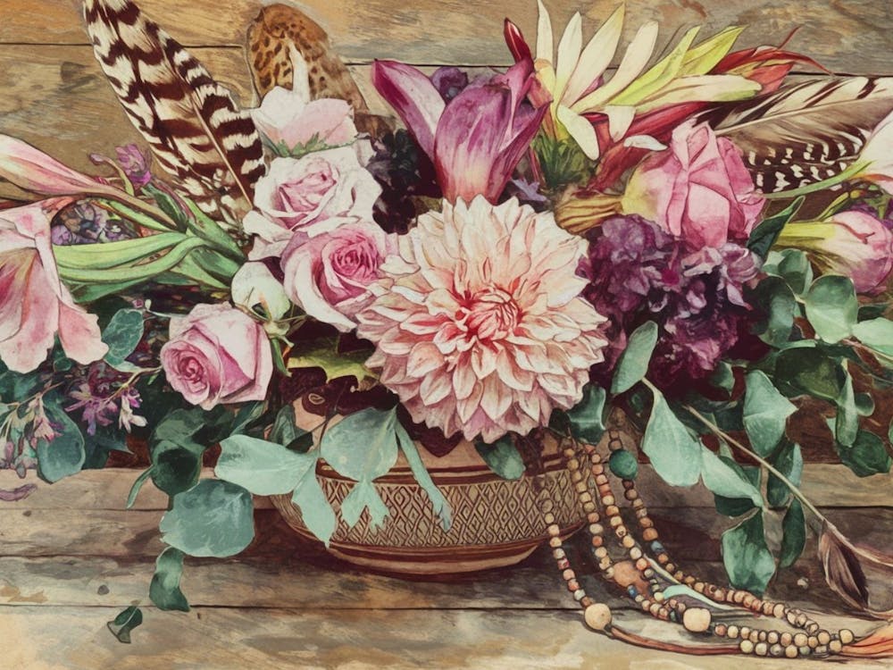 Feathers And Flowers