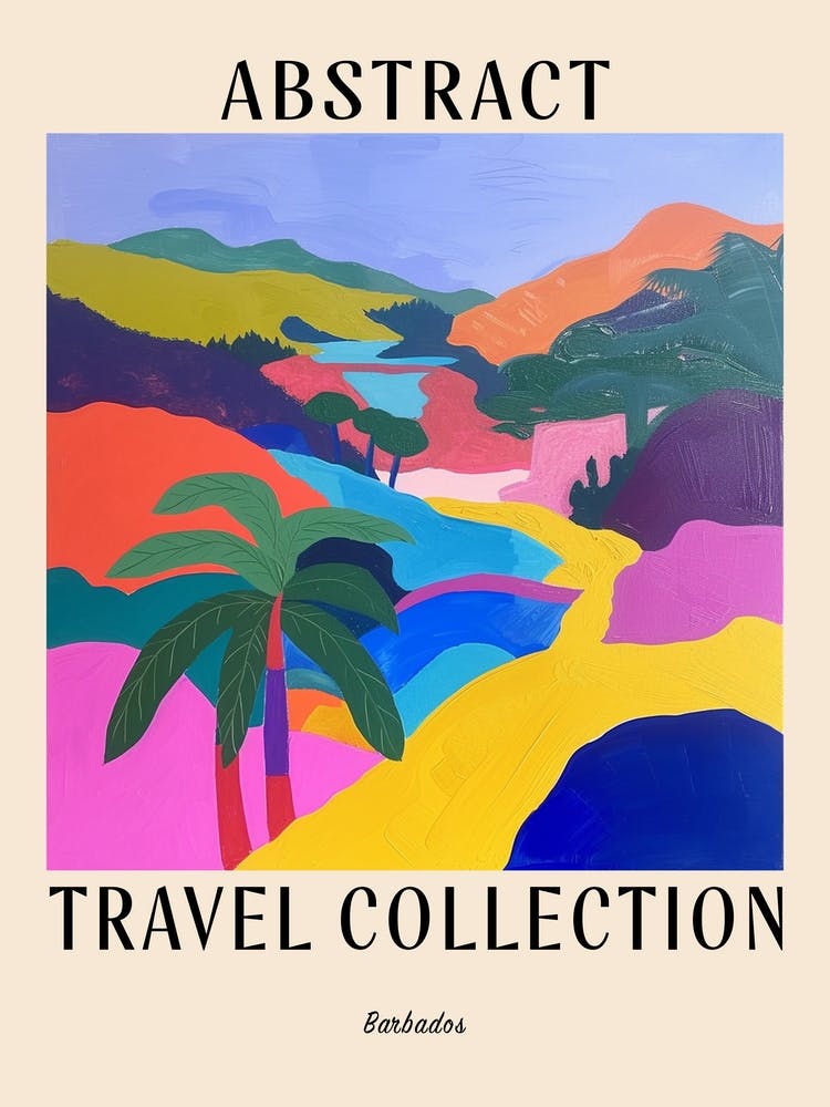 Abstract Travel Collection Poster Barbados 1