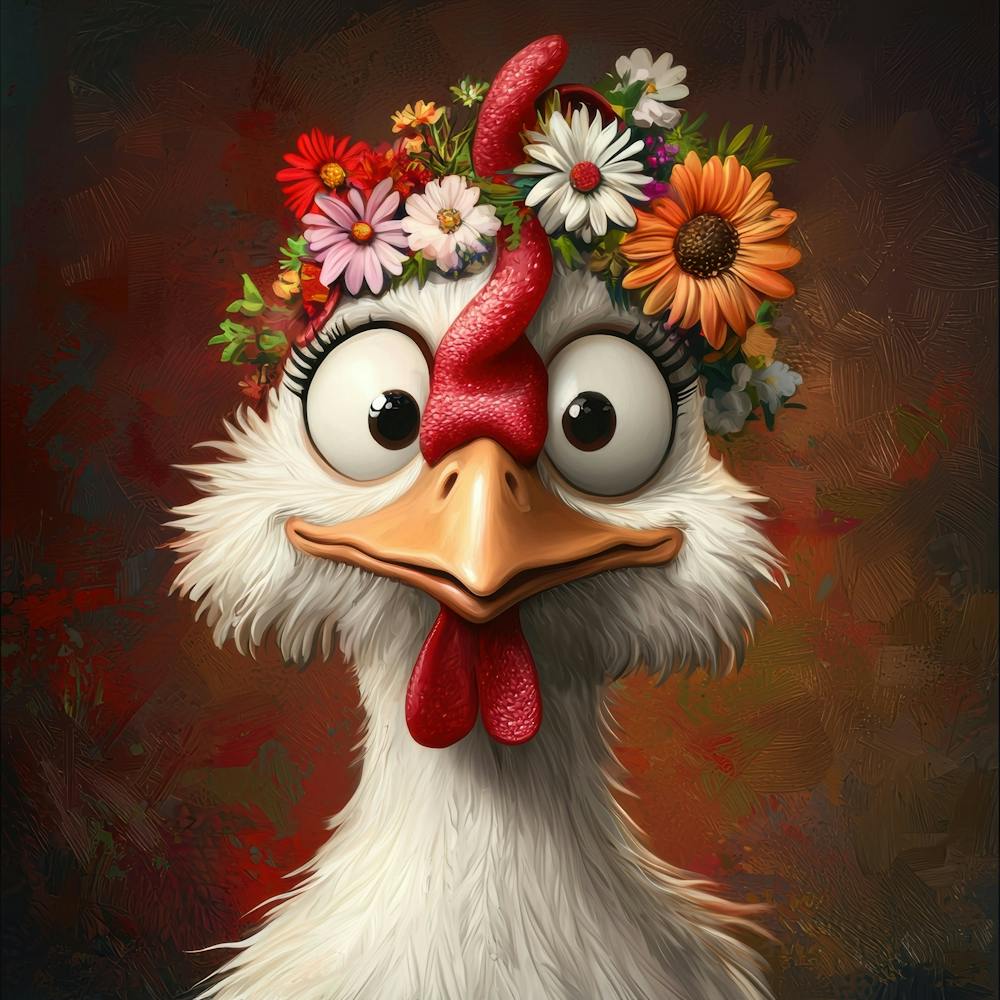 Chicken With Flowers