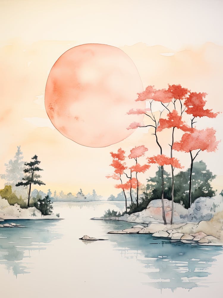 Aquarell von Sian Ka'an Biosphärenreservat Mexiko 2