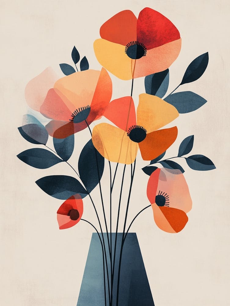 Poppies In A Vase
