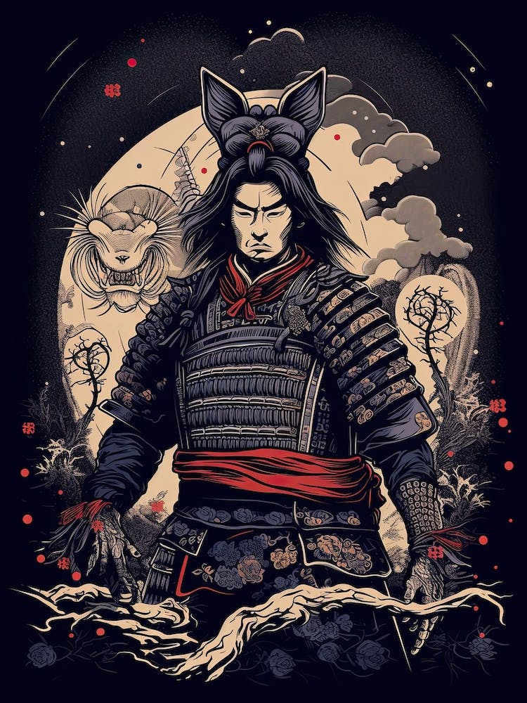 Samurai Edo Kiriko Illustration 4