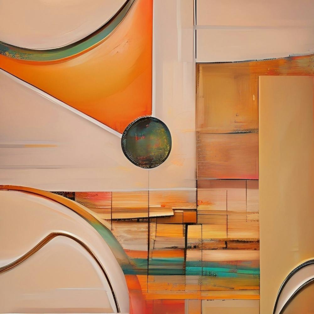 Abstract Painting Orange