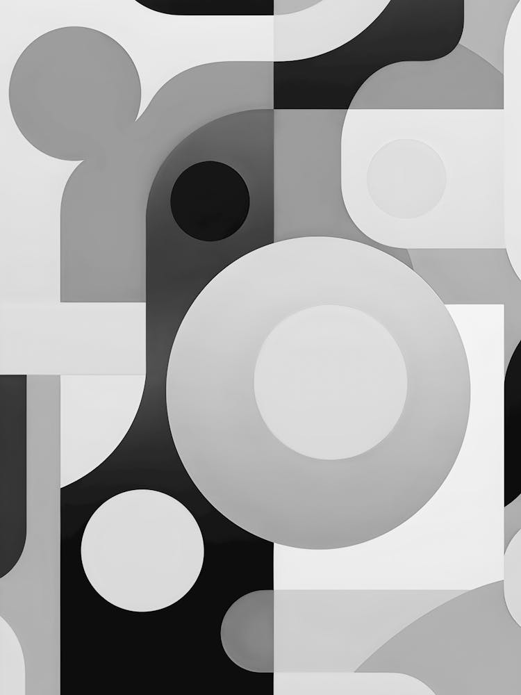 Abstract Black And White Painting 73
