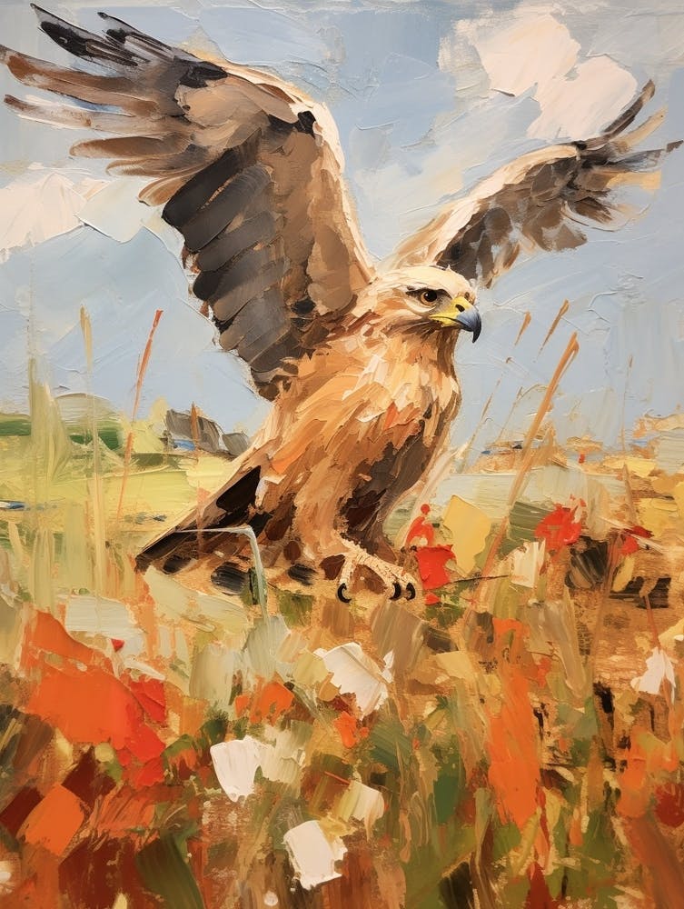 Bird Painting Red Tailed Hawk 4