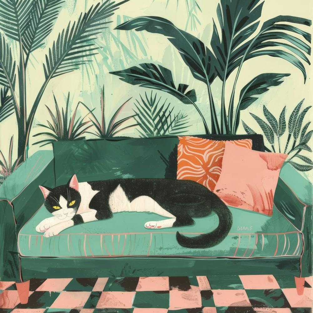 Katze auf dem Sofa 4