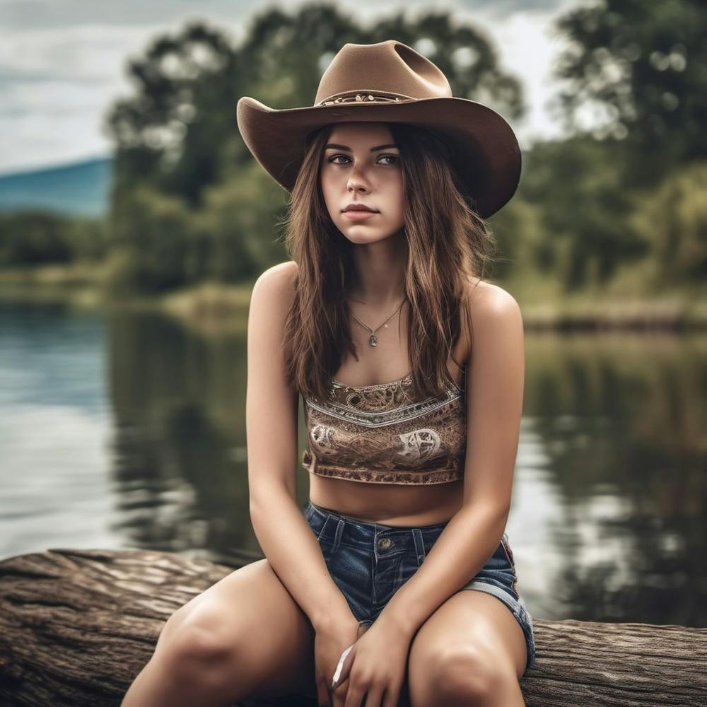 Girl In A Cowboy Hat