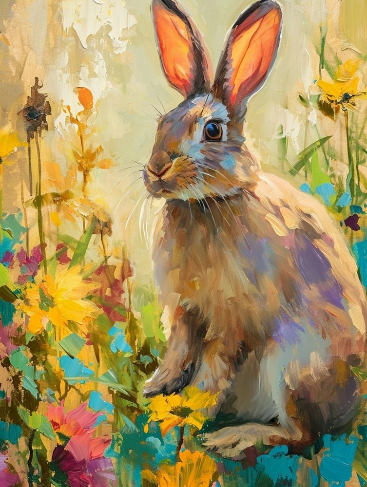 American Sable Rabbit Painting 3