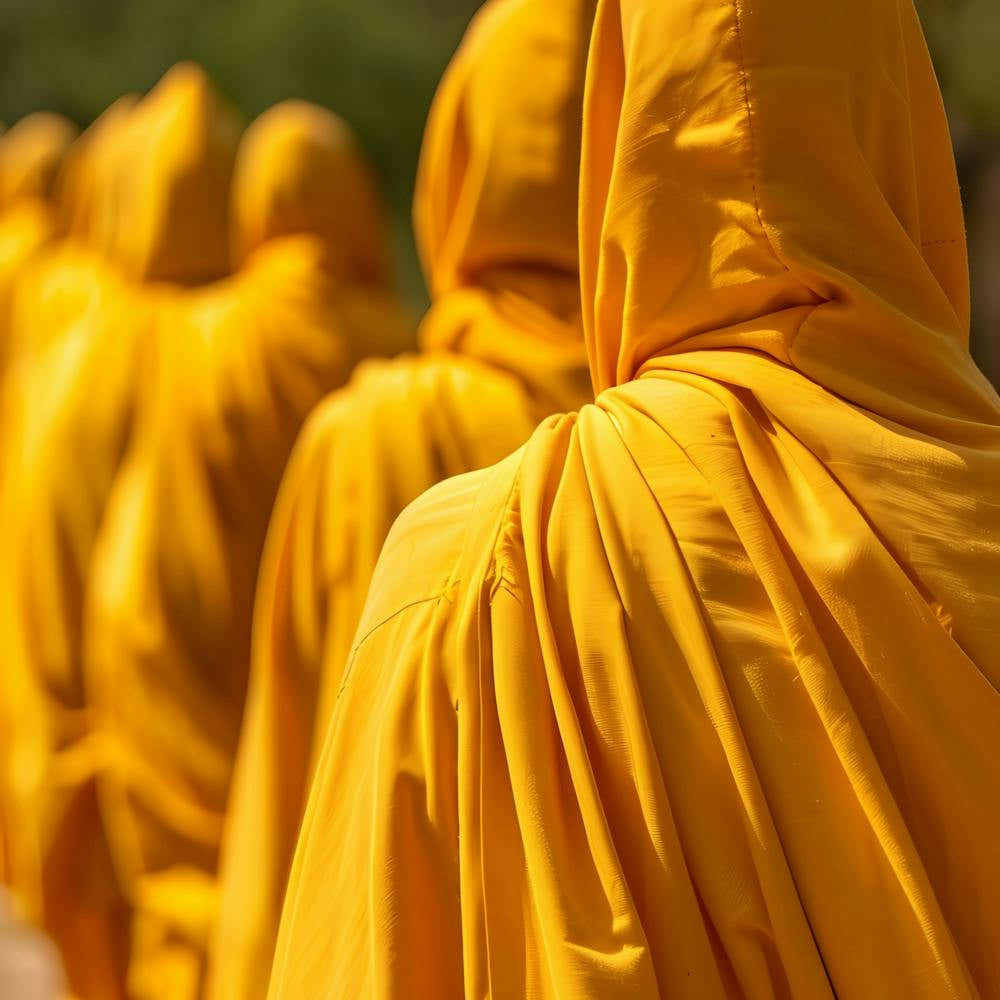 Monks In Yellow Robes