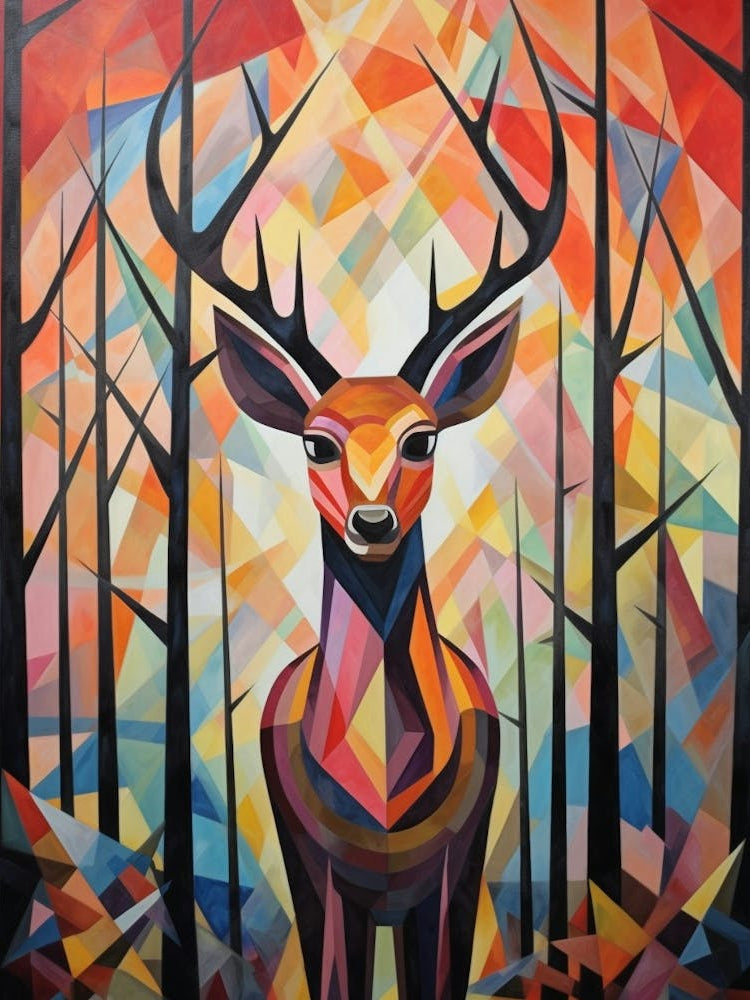 Deer Abstract Pop Art 1