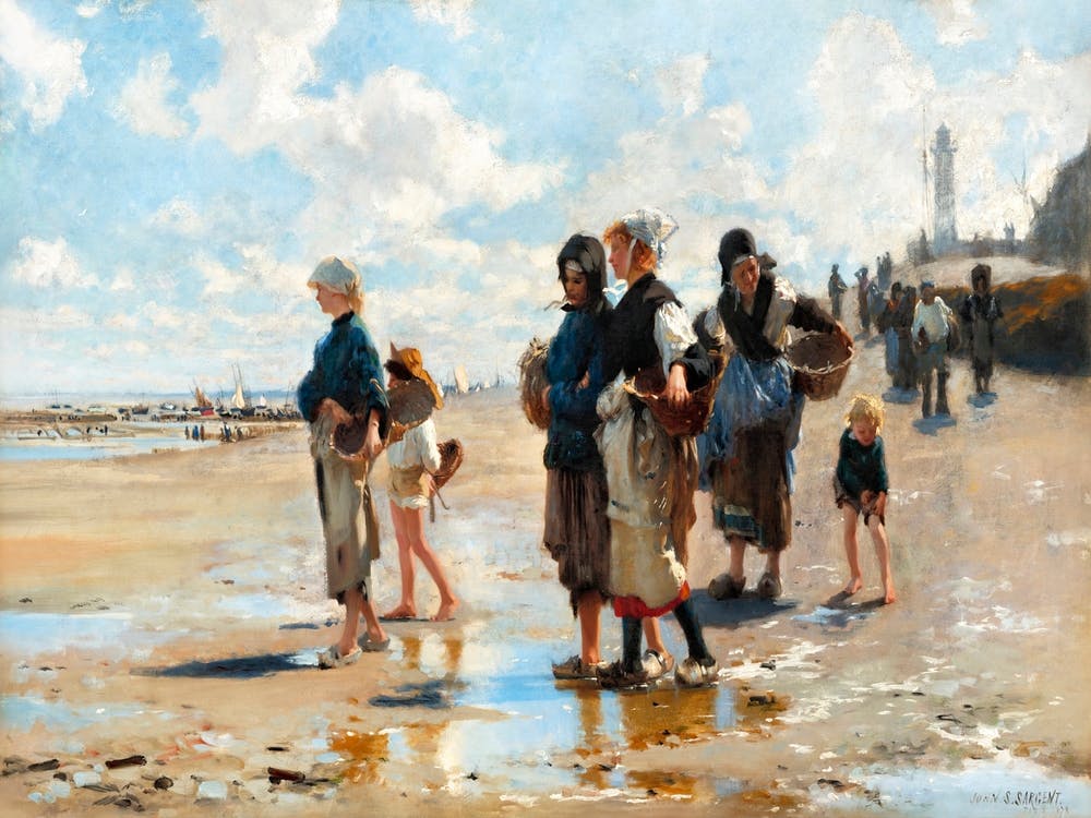 En Route Pour La Pêche (Setting Out To Fish) (1878), John Singer Sargent