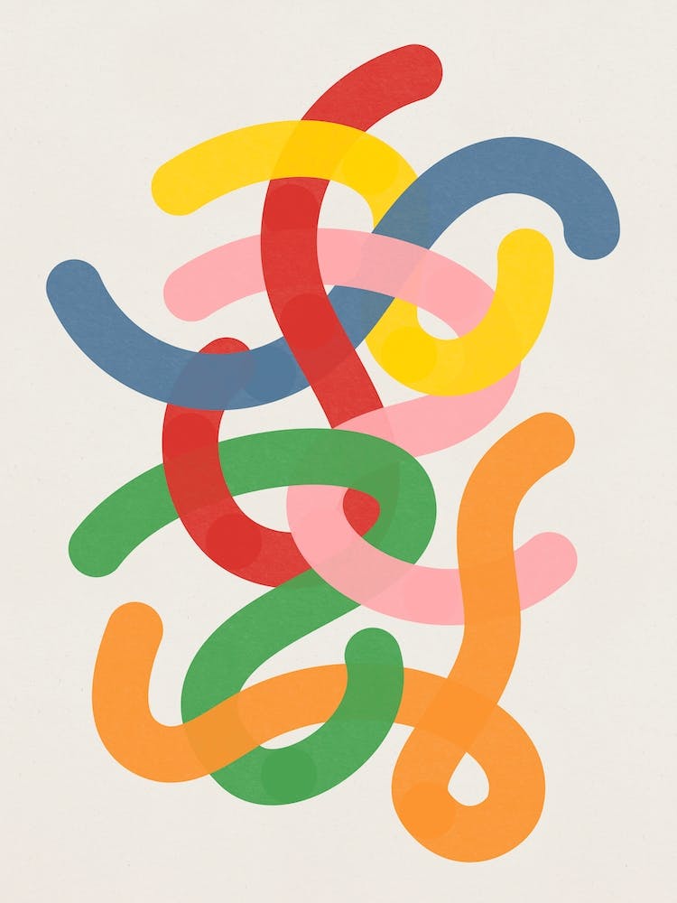 Bright coloured scribbles