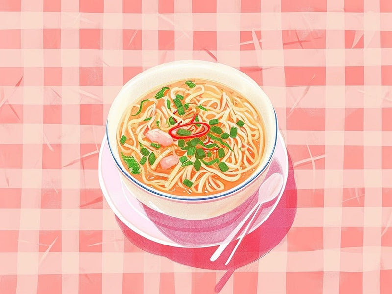 Pho Soup Pink Checkerboard 3