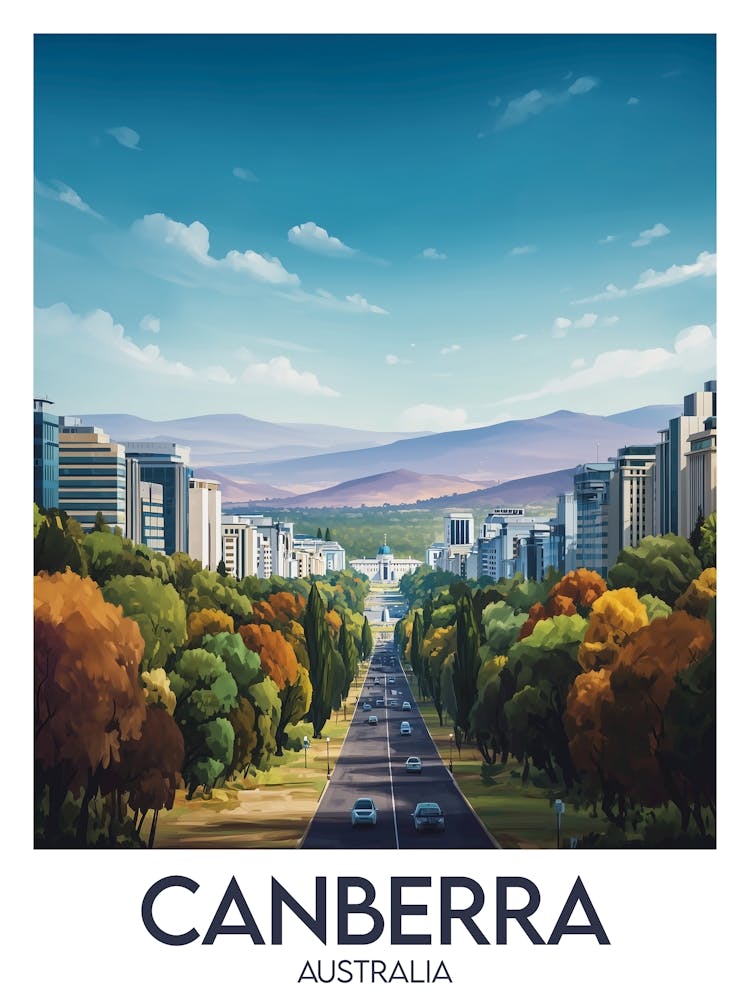 Affiche de voyage Canberra