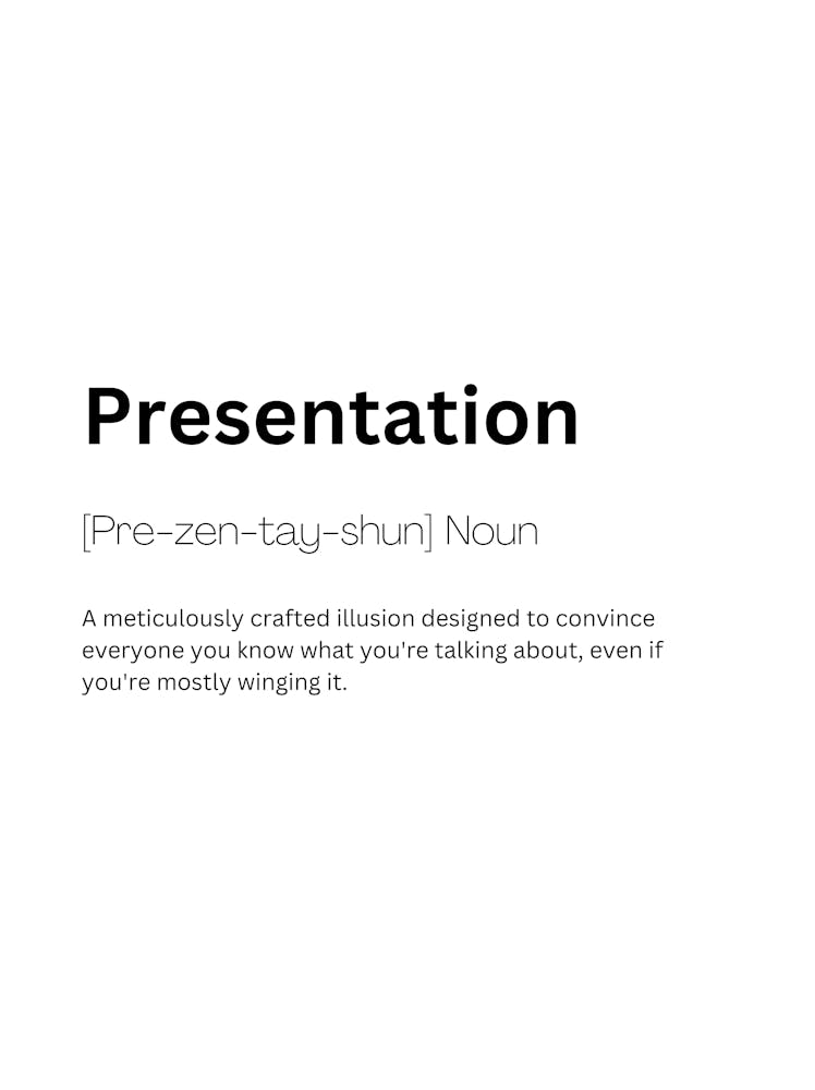 Définition Signification de la Présentation