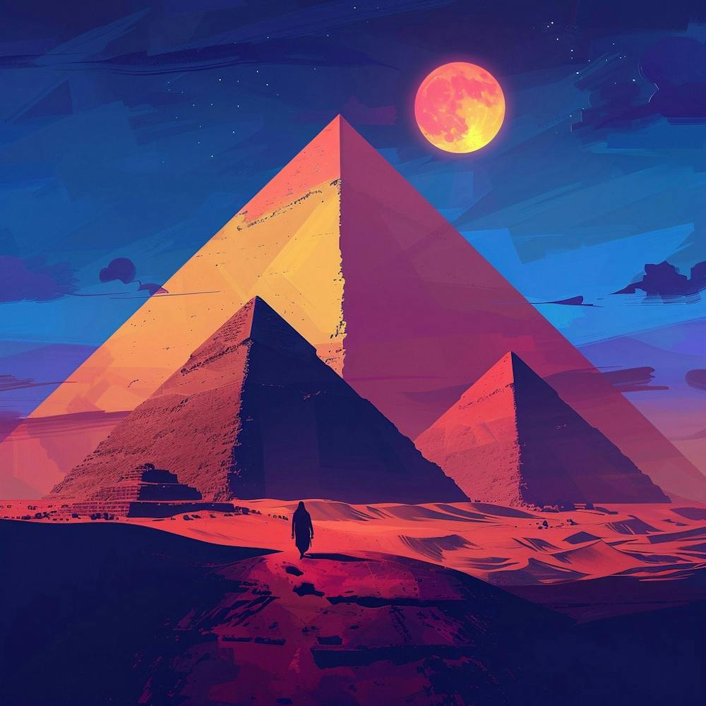 A Pyramids Of Giza Lofi Illustration 1719955209 3
