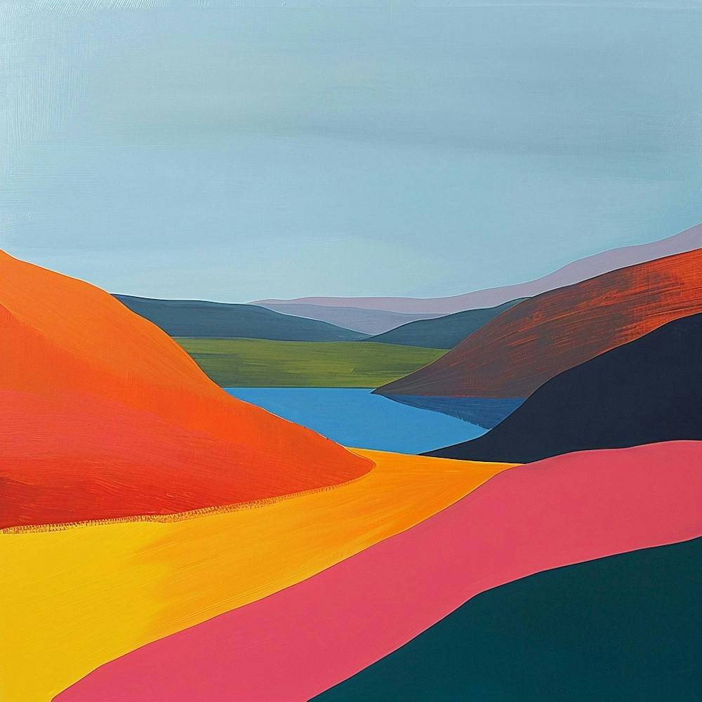 Colourful Abstract Lake District National Park England 1