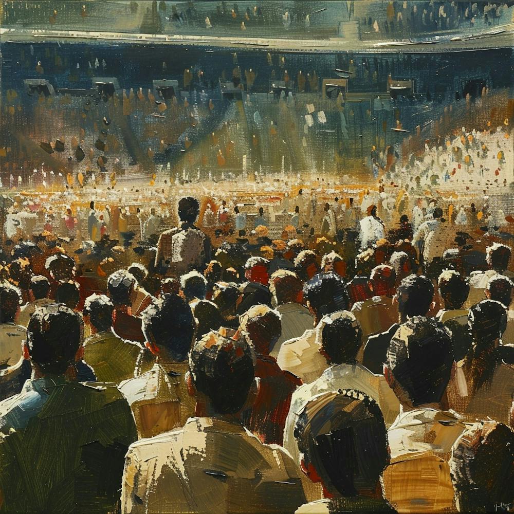 A Stadium Crowd Oil Painting Illustration 1718675164 1