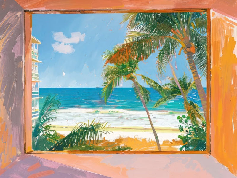 Gold Coast From The Window View Painting 2