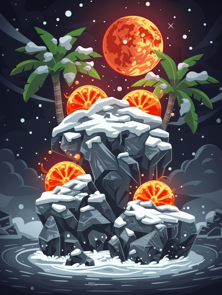Oranges In The Snow