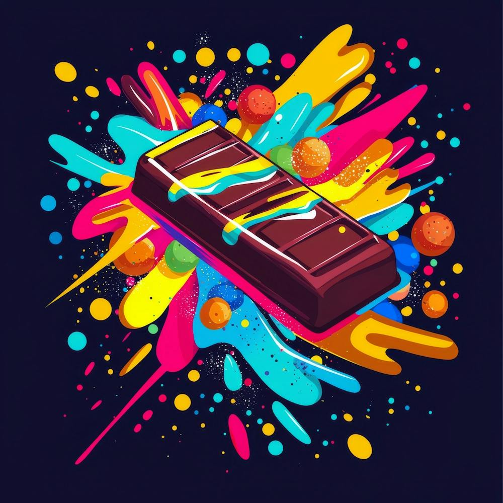 Colorful Chocolate Bar print