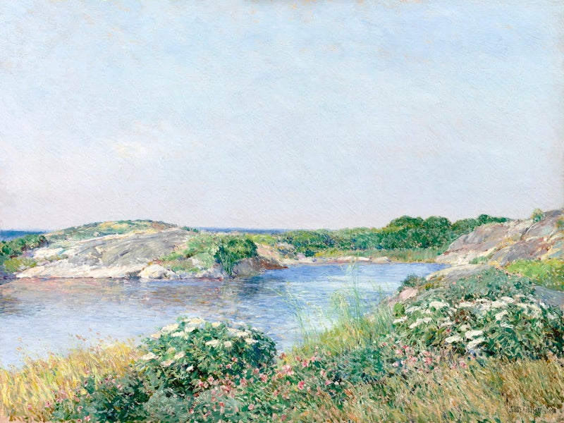 The Little Pond, Appledore (1890), Frederick Childe Hassam