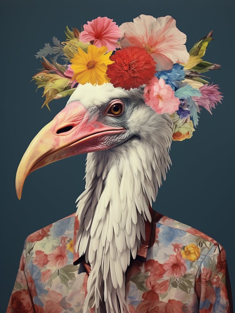 Bird With A Flower Crown Albatross 2