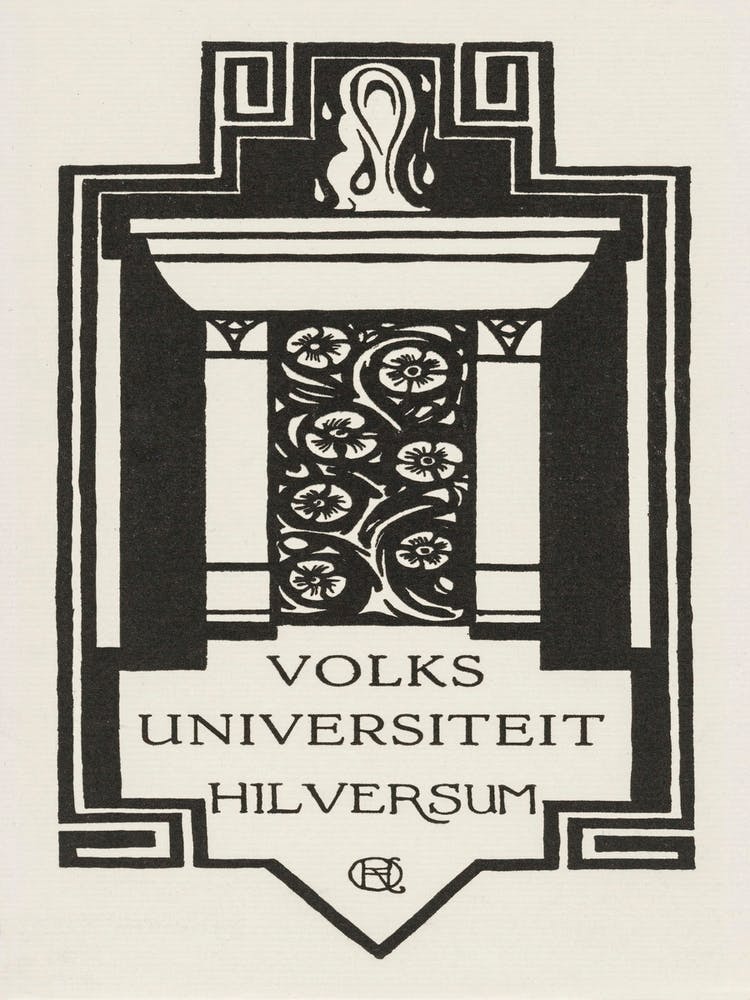 Zuil. Volksuniversiteit Hilversum (1920), Richard Roland Holst