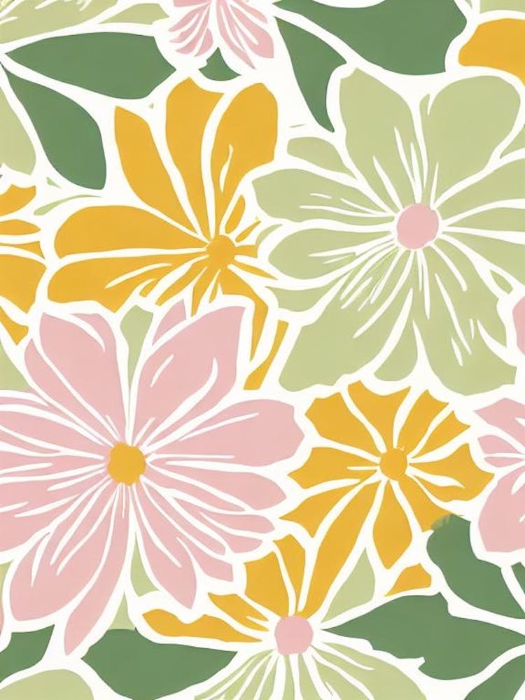 Aster Pastel Floral 3 Flower