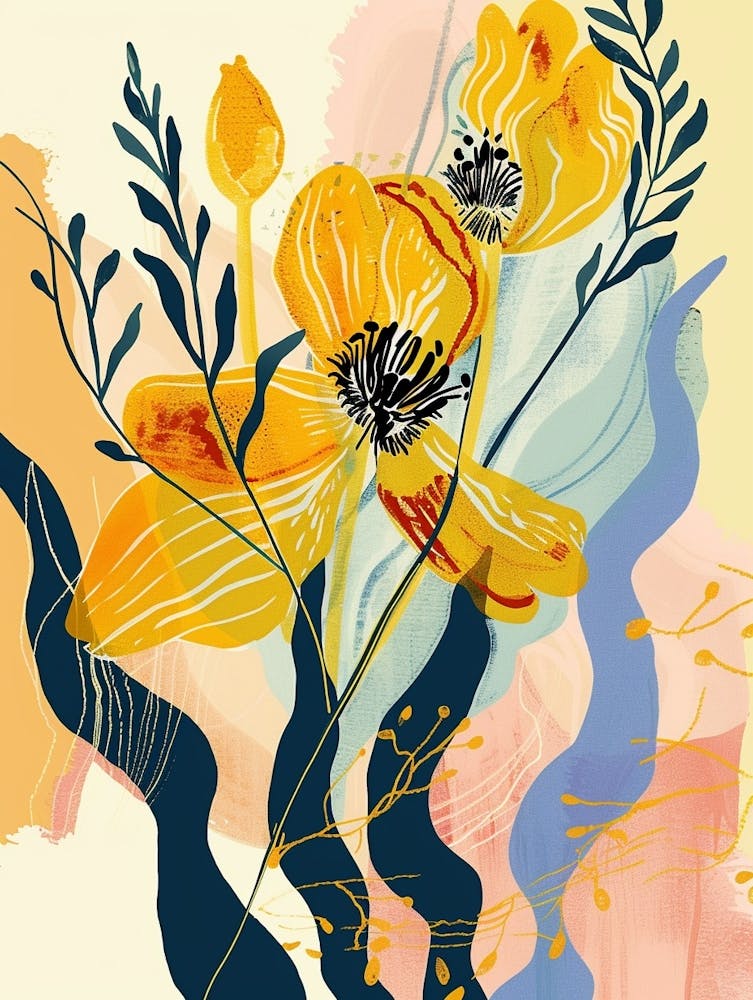 Colourful Flower Illustration Buttercup 2