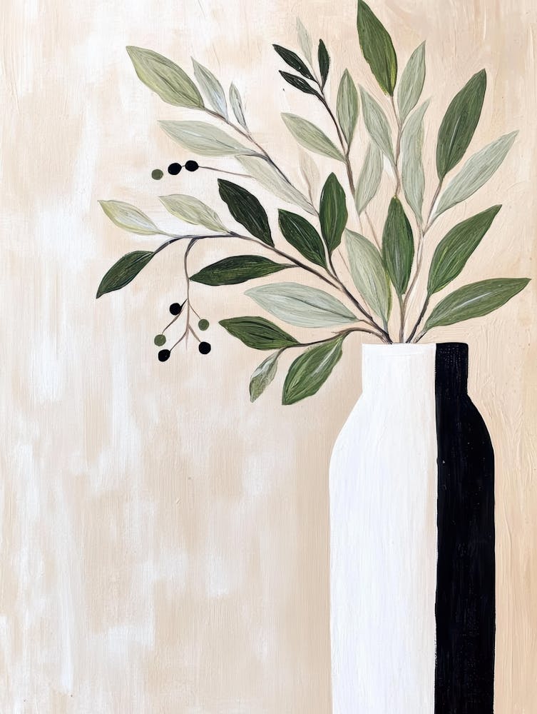 Black And White Vase 2