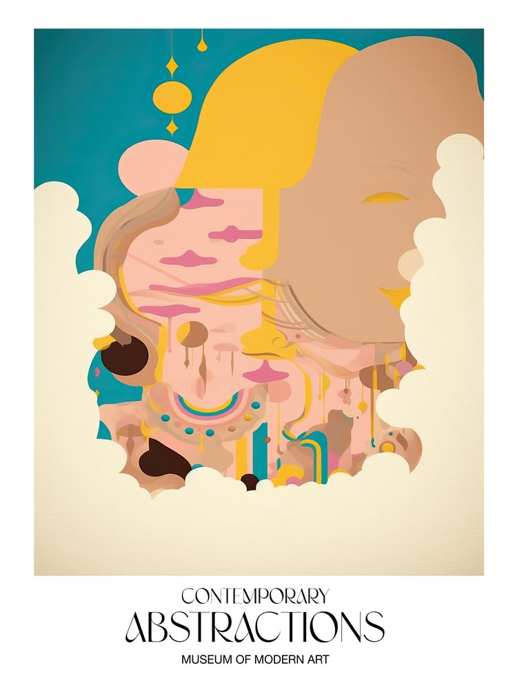 Pop Colour Abstract Painting 5 Exhibition Poster