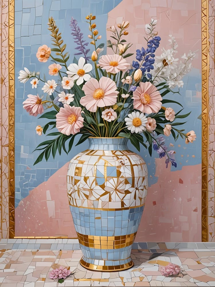 Vase Of Romantic Flowers