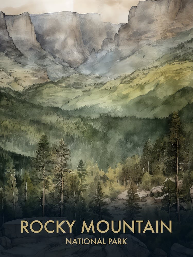 Rocky Mountain National Park Vintage Travel Poster 6