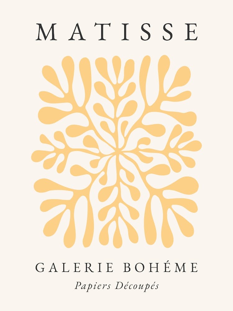 Yellow Matisse Leaf Print 2