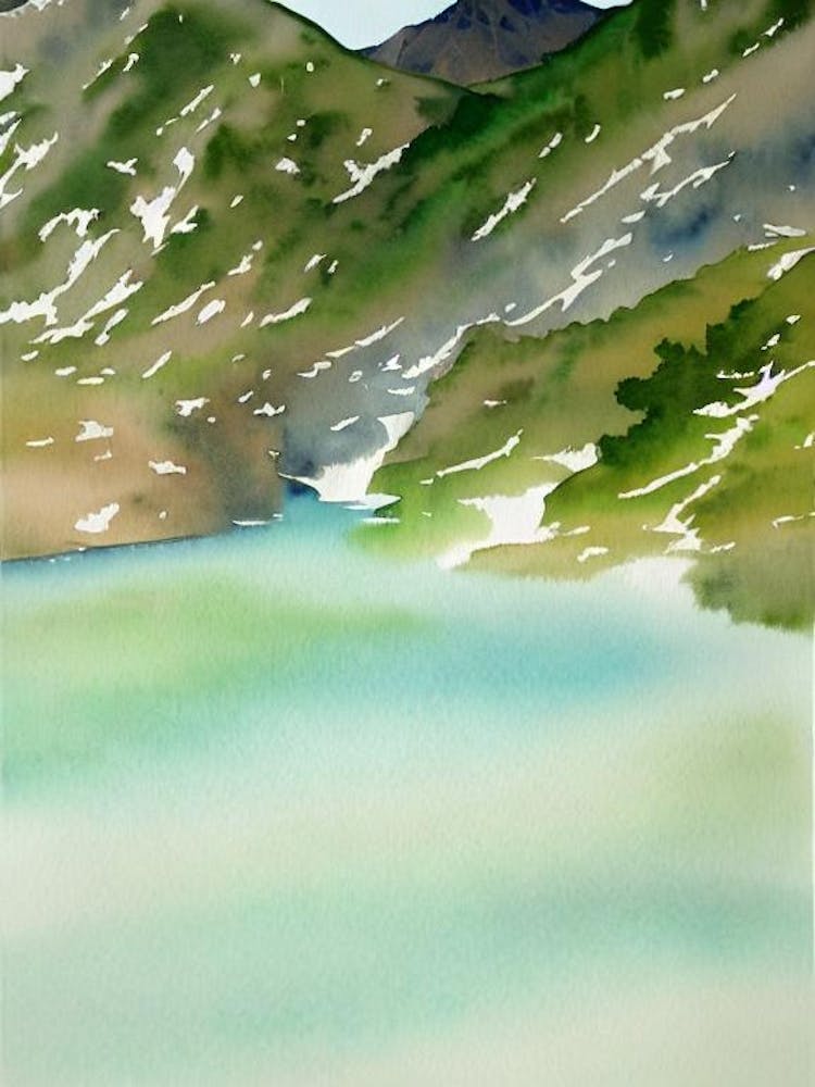 Hemis National Park India Water Colour Poster