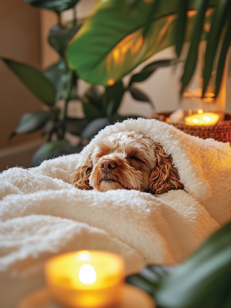Cavapoo At The Spa