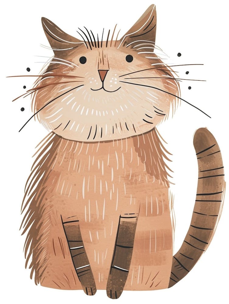 Manx Cat Clipart Illustration 1