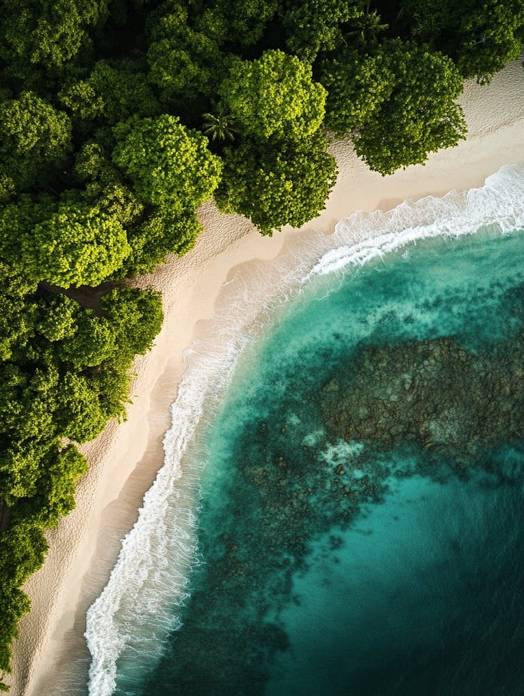 Aerial View Of A Tropical Beach 5