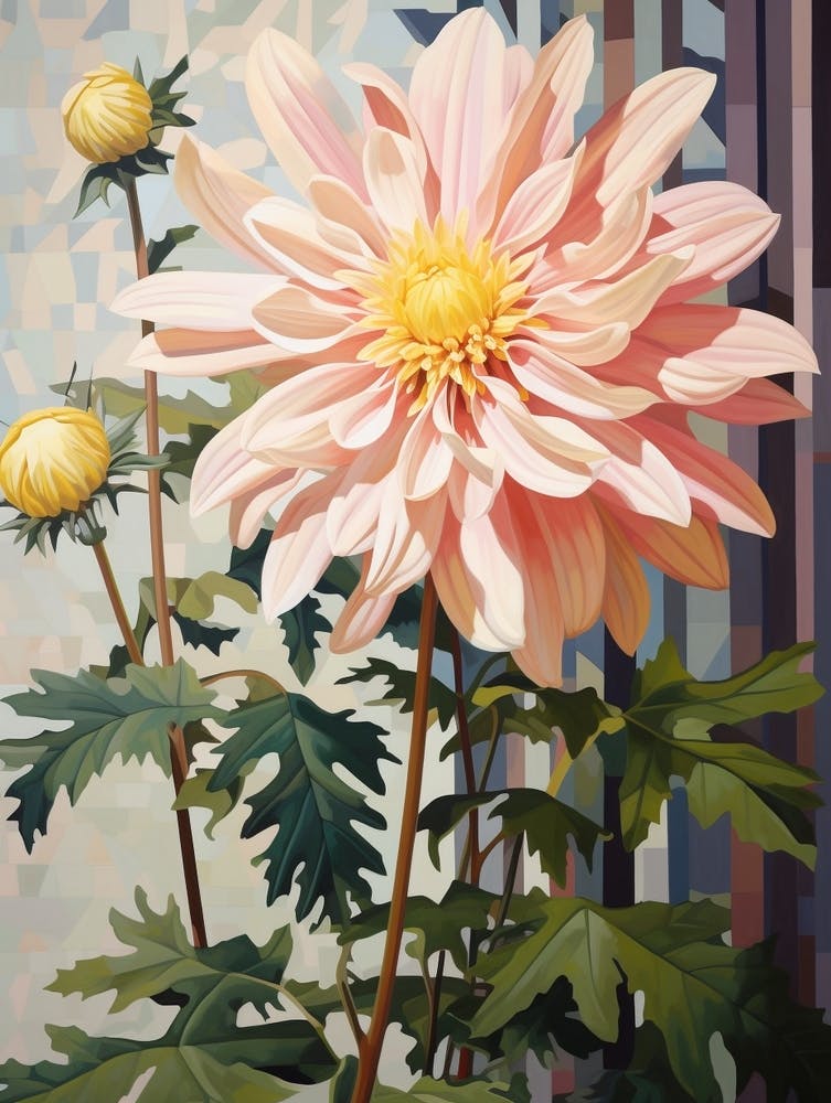 Dahlia 3 Flower Painting