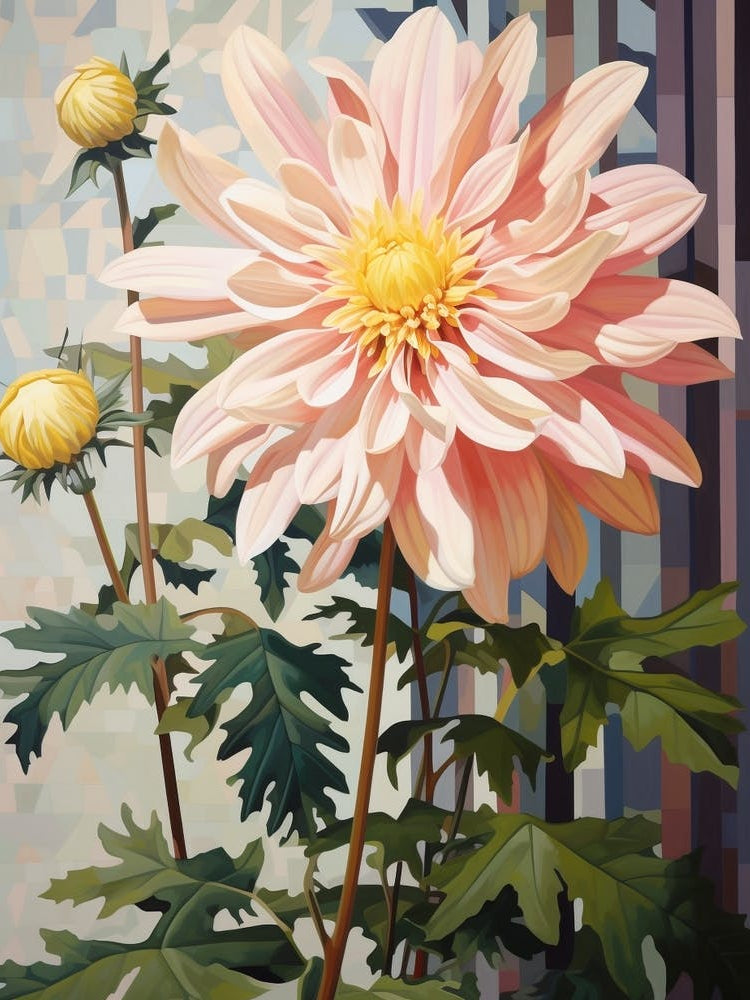 Dahlia 3 Flower Painting