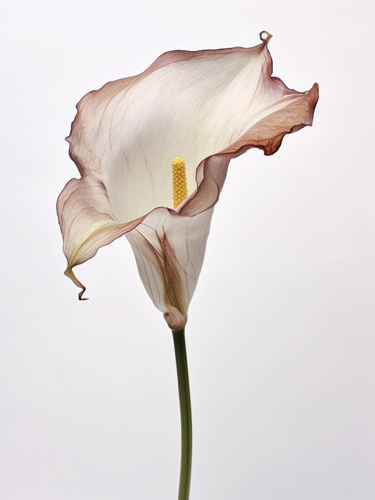 Pressed Flower Botanical Art Calla Lily 1