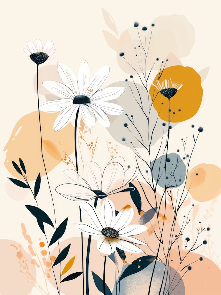 Daisies flower nature art