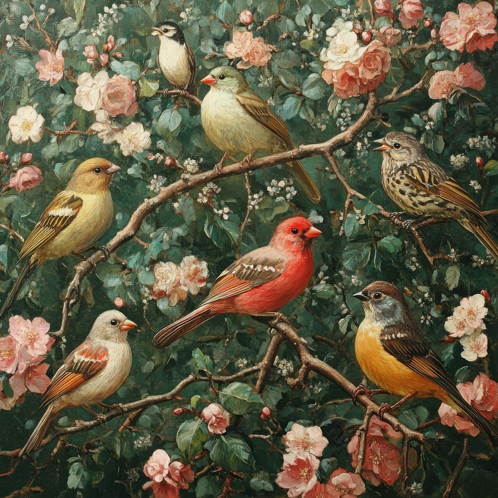 Birds In A Tree Art 18
