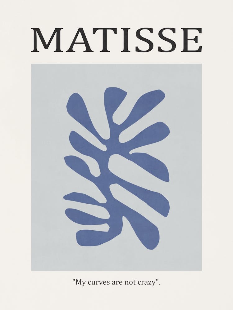 Inspired by Matisse - Blue Flower 03