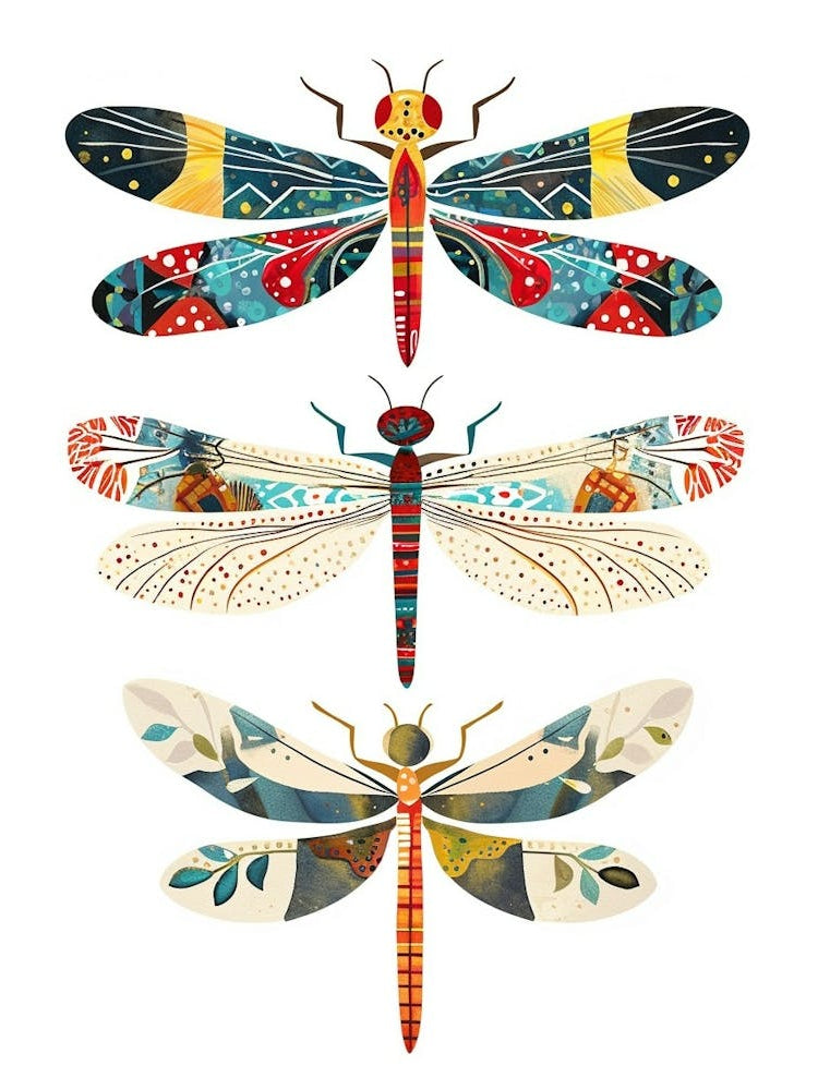 Colourful Insect Illustration Dragonfly 1