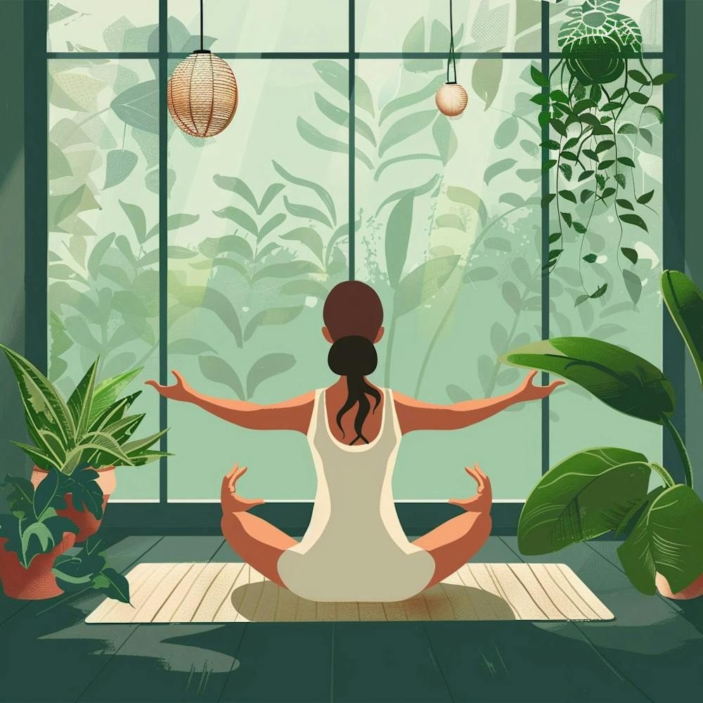 A Yoga Session Vector Design Illustration 1718673770 2