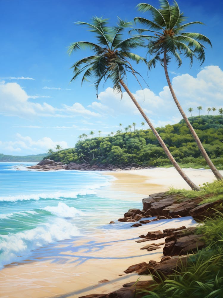 A Painting Of Flamenco Beach, Culebra Puerto Rico 1