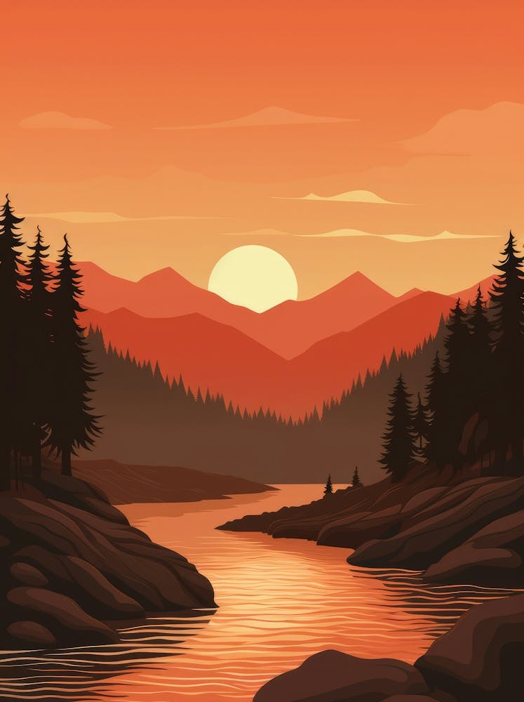 Sonnenuntergang in den Bergen 27
